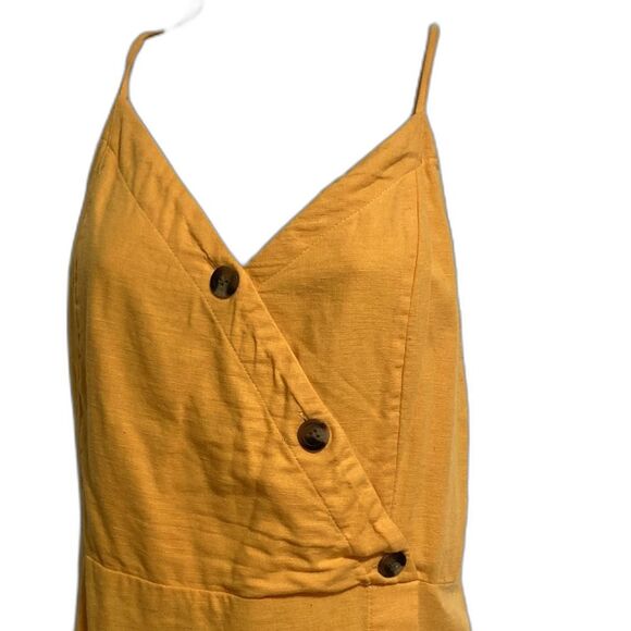 AMERICAN EAGLE Mustard Yellow Button Strappy Sundress Womens XL - Picture 9 of 16